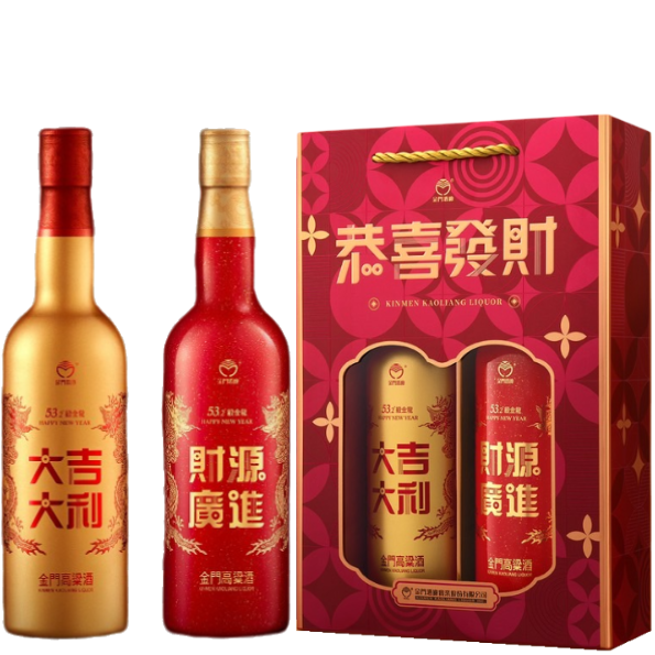 中秋烤肉高粱推薦 : 金門高粱 緞金龍2025年大吉大利財源廣進禮盒