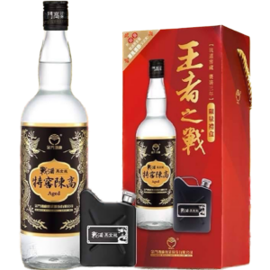 金門酒廠 戰酒 黑金龍 王者之戰紀念酒(附不鋪鋼軍風酒壺-玄武黑)