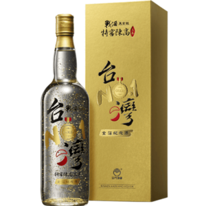 金門酒廠 戰酒黑金龍特窖陳高 台灣NO.1金箔紀念酒