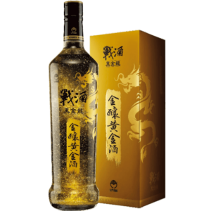 金門酒廠 戰酒黑金龍金釀黃金酒 金箔3L