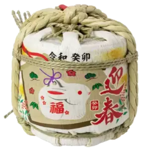 岸本吉二商店2023兔 迎春菰樽 300ML(無酒)