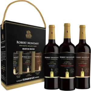 羅伯蒙岱維 烈酒桶陳紅酒 完美品嚐組(3入) 375ml