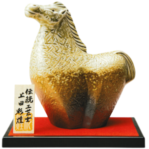 若戎酒造 上田彩煌 信樂燒 干支壺 純米酒 馬年限定