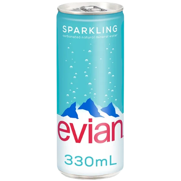 Evian依雲 氣泡礦泉水 鋁罐裝