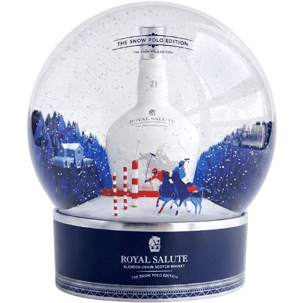 皇家禮炮 雪地馬球水晶球