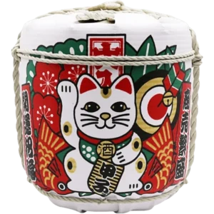 飯沼本家 甲子 招財貓菰樽 300ML (無酒)