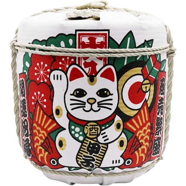 飯沼本家 甲子 招財貓菰樽 300ML (無酒)