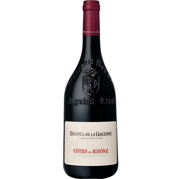 德拉賈汀隆河丘紅酒 Brunel de la Gardine Côtes du Rhône Rouge 酒瓶正面