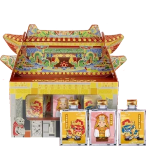 金門皇家酒廠 天上聖母 白沙屯媽祖德澤庇蔭Q版 98ML*3