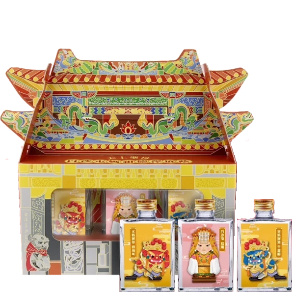 金門皇家酒廠 天上聖母 白沙屯媽祖德澤庇蔭Q版 98ML*3