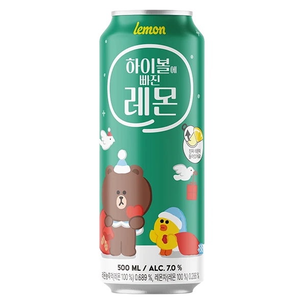 韓國熊大果實檸檬 Highball(Line Friend 聯名)*24入