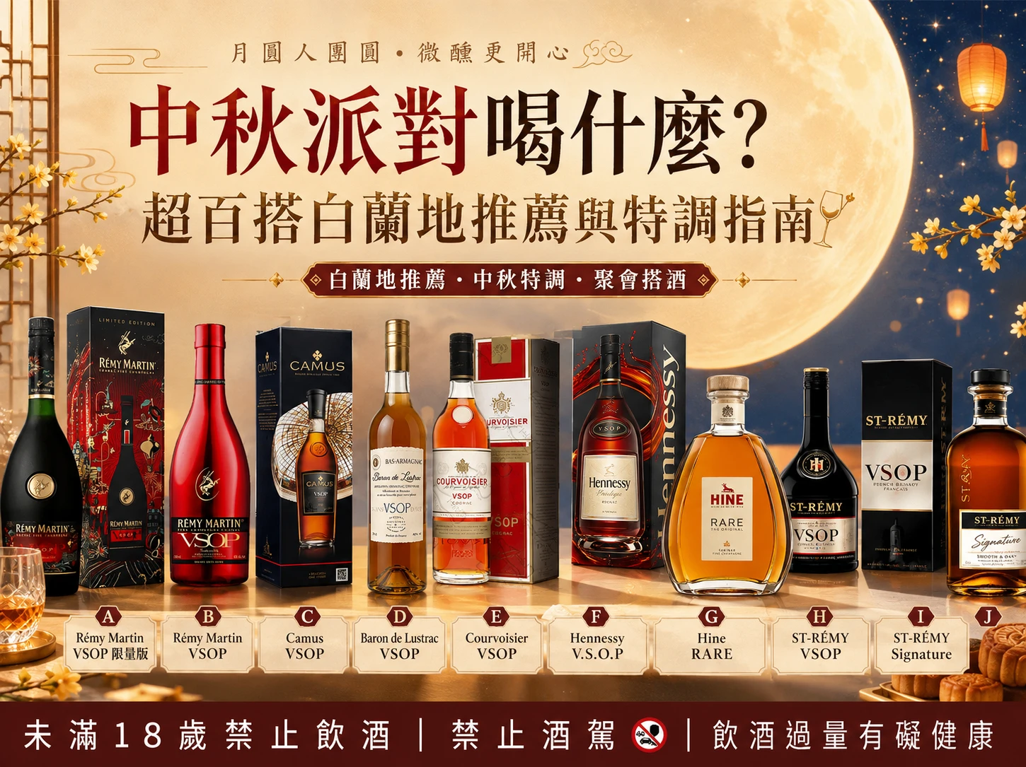 中秋派對喝什麼？超百搭白蘭地推薦與特調指南