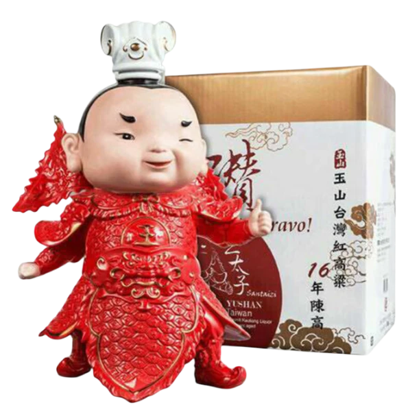 台灣菸酒 玉山台灣紅高粱酒16年陳高禮盒 三太子-讚
