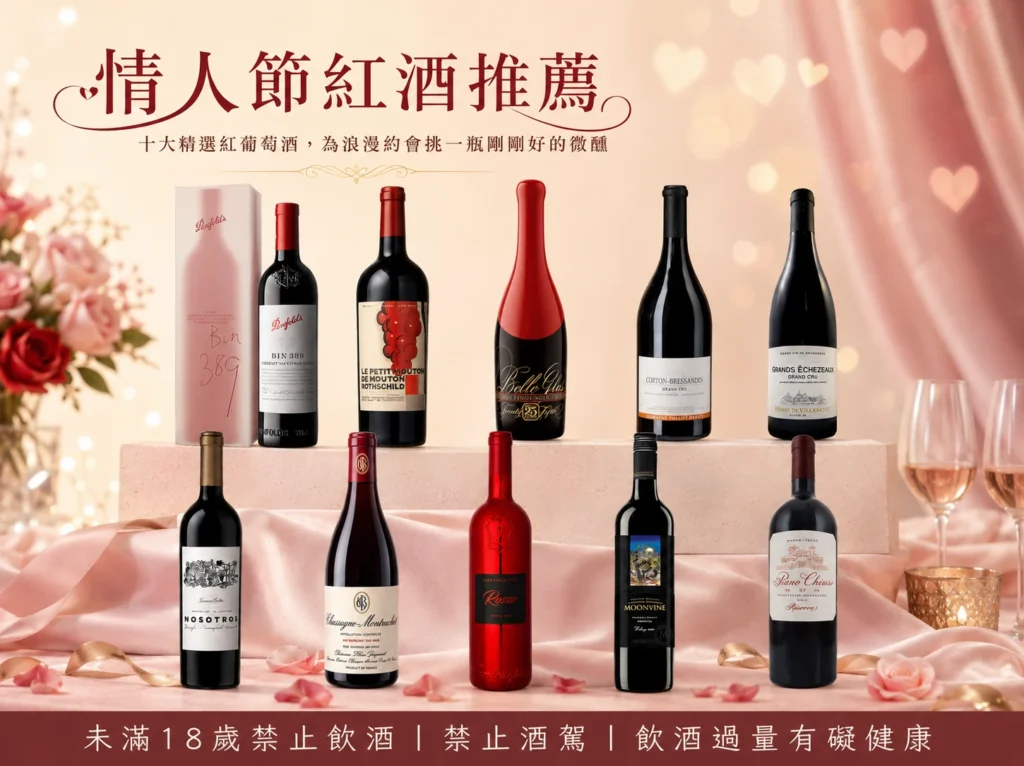 情人節紅酒推薦｜十大精選紅葡萄酒，為浪漫約會挑一瓶剛剛好的微醺