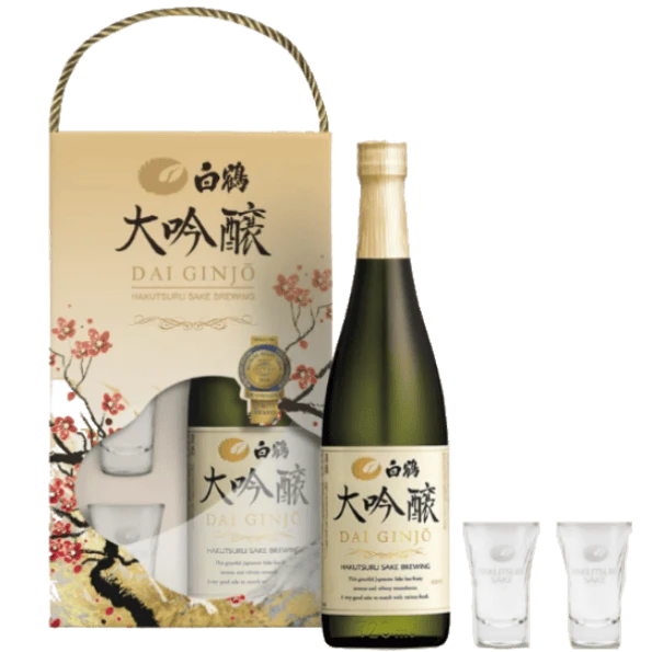 白鶴 大吟釀清酒禮盒 (附杯組)