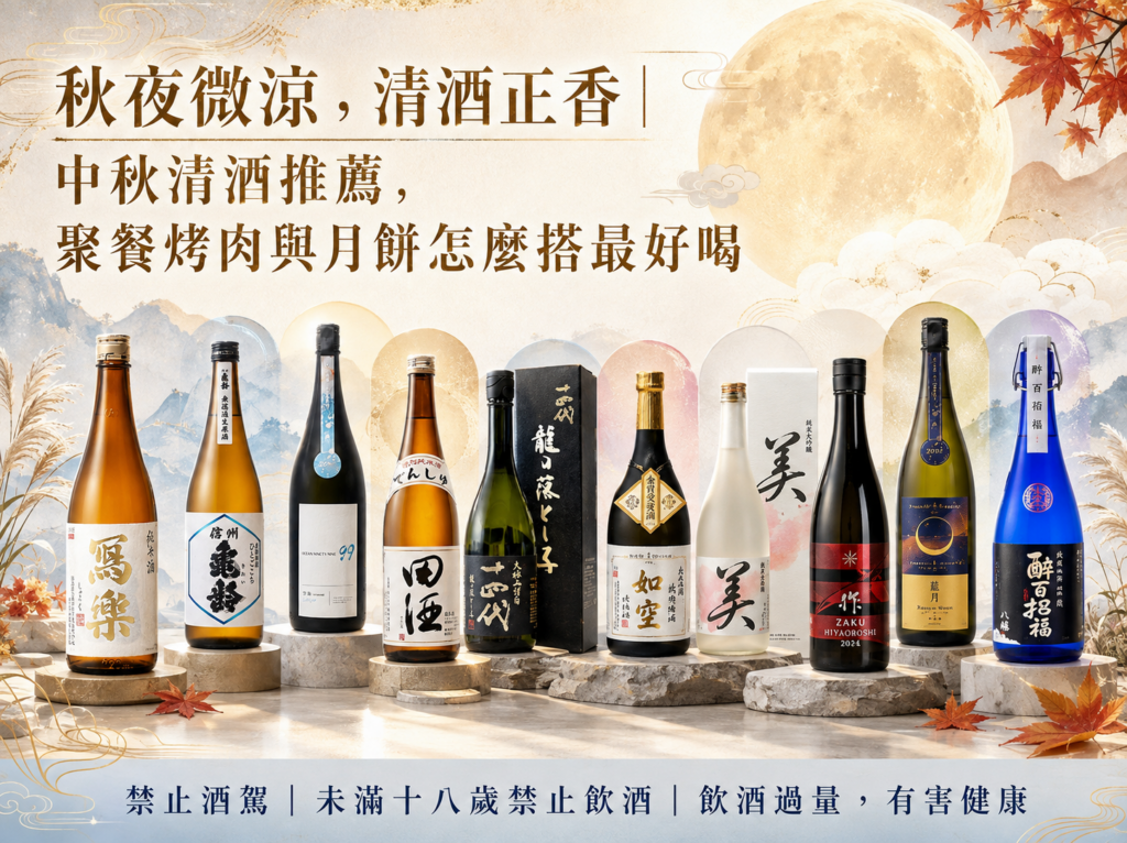 秋夜微涼，清酒正香｜中秋清酒推薦，聚餐烤肉與月餅怎麼搭最好喝