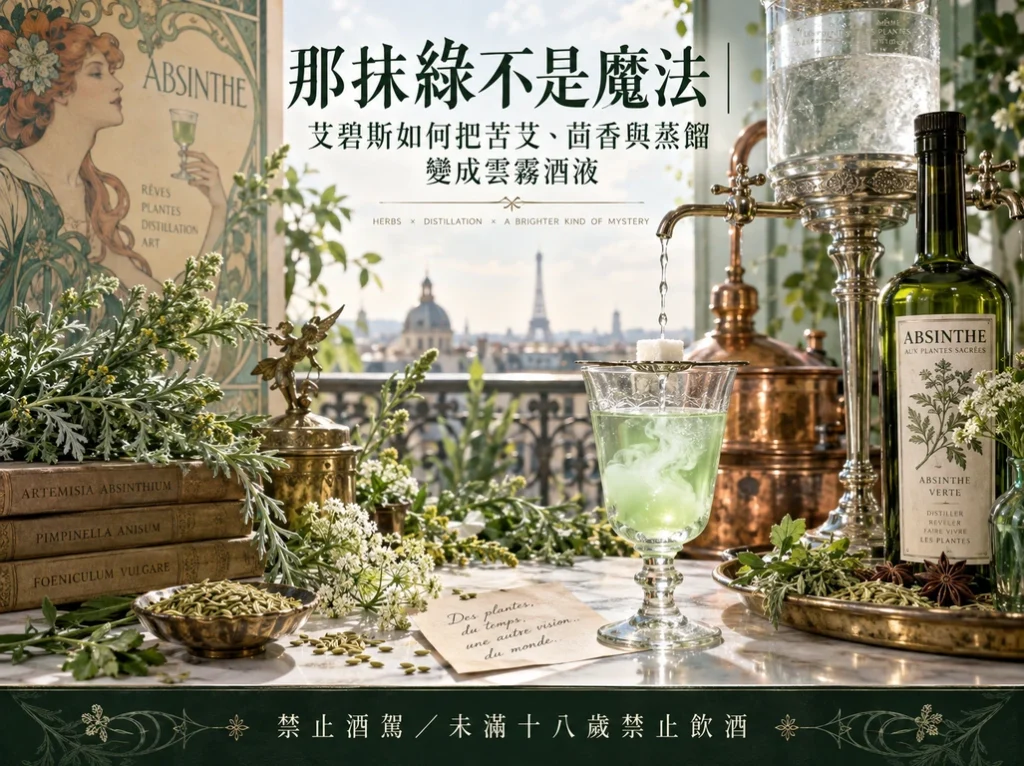 那抹綠不是魔法｜艾碧斯如何把苦艾、茴香與蒸餾變成雲霧酒液