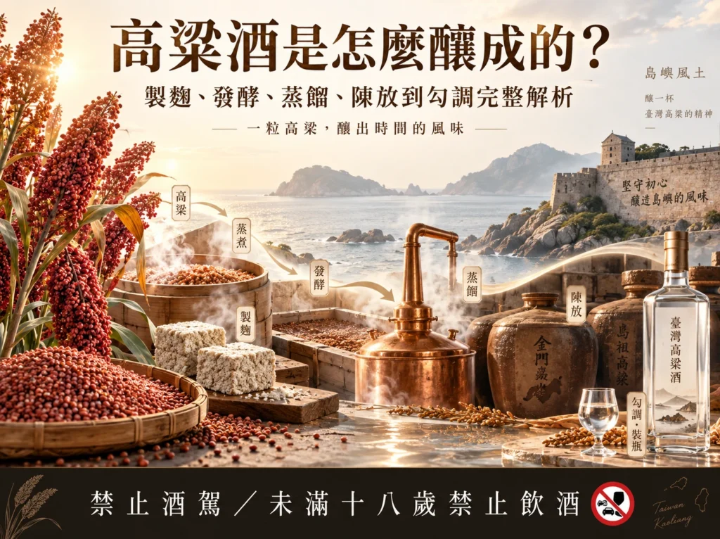 高粱酒是怎麼釀成的？ 製麴、發酵、蒸餾、陳放到勾調完整解析