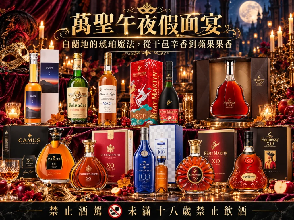 萬聖午夜假面宴｜白蘭地的琥珀魔法，從干邑辛香到蘋果果香