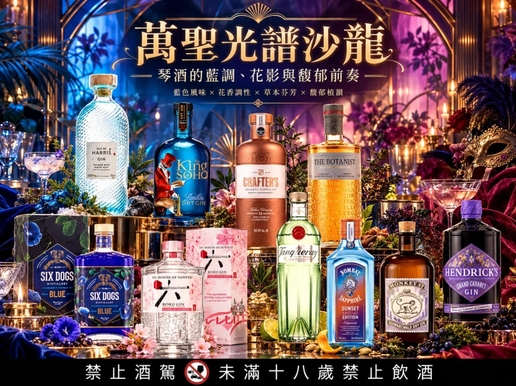 萬聖光譜沙龍｜琴酒的藍調、花影與馥郁前奏