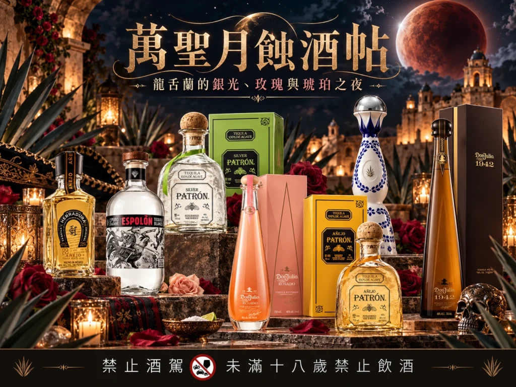 萬聖月蝕酒帖｜龍舌蘭的銀光、玫瑰與琥珀之夜