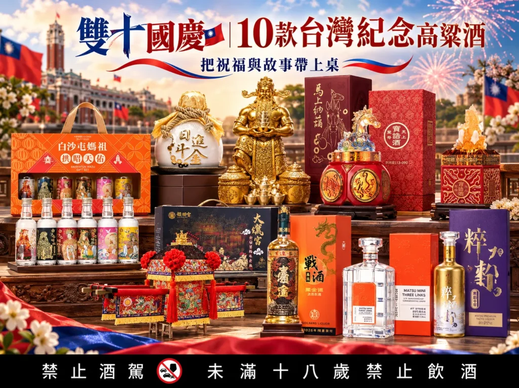 雙十國慶｜10款台灣紀念高粱酒，把祝福與故事帶上桌
