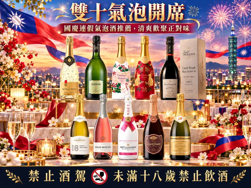 雙十氣泡開席｜國慶連假氣泡酒推薦，清爽歡聚正對味
