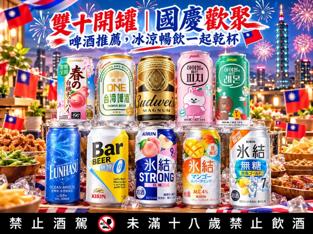 雙十開罐｜國慶歡聚啤酒推薦，冰涼暢飲一起乾杯
