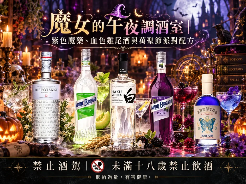 魔女的午夜調酒室｜紫色魔藥、血色雞尾酒與萬聖節派對配方